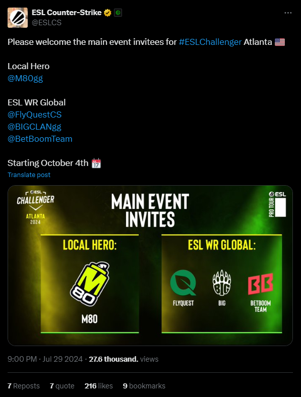 Fængslende opgør mellem CS2's bedste ved ESL Challenger Atlanta