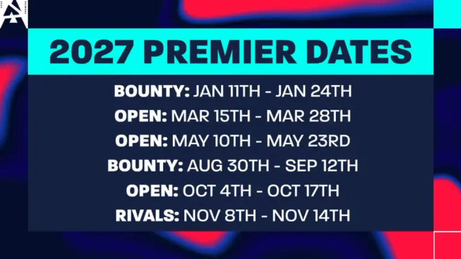 BLAST Premier 2027 Tournament Calendar