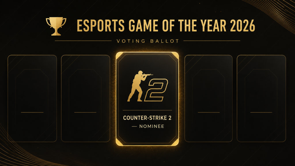 Counter-Strike 2 on the Esports Game of the Year ballot