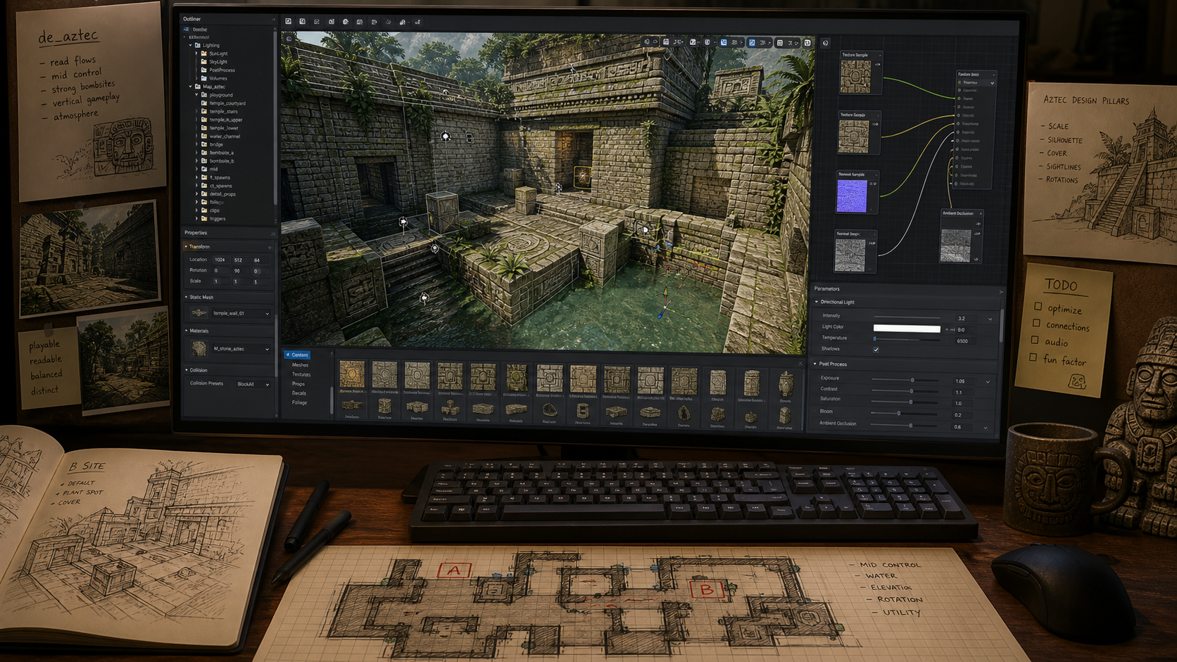 Un célèbre cartographe conçoit un fond personnalisé de_aztec pour CS2 : met les joueurs au défi d'innover dans le jeu