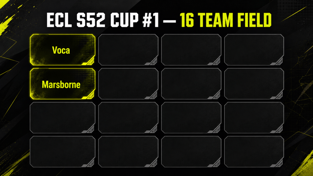 ECL Season 52 Cup 1 sixteen-team field